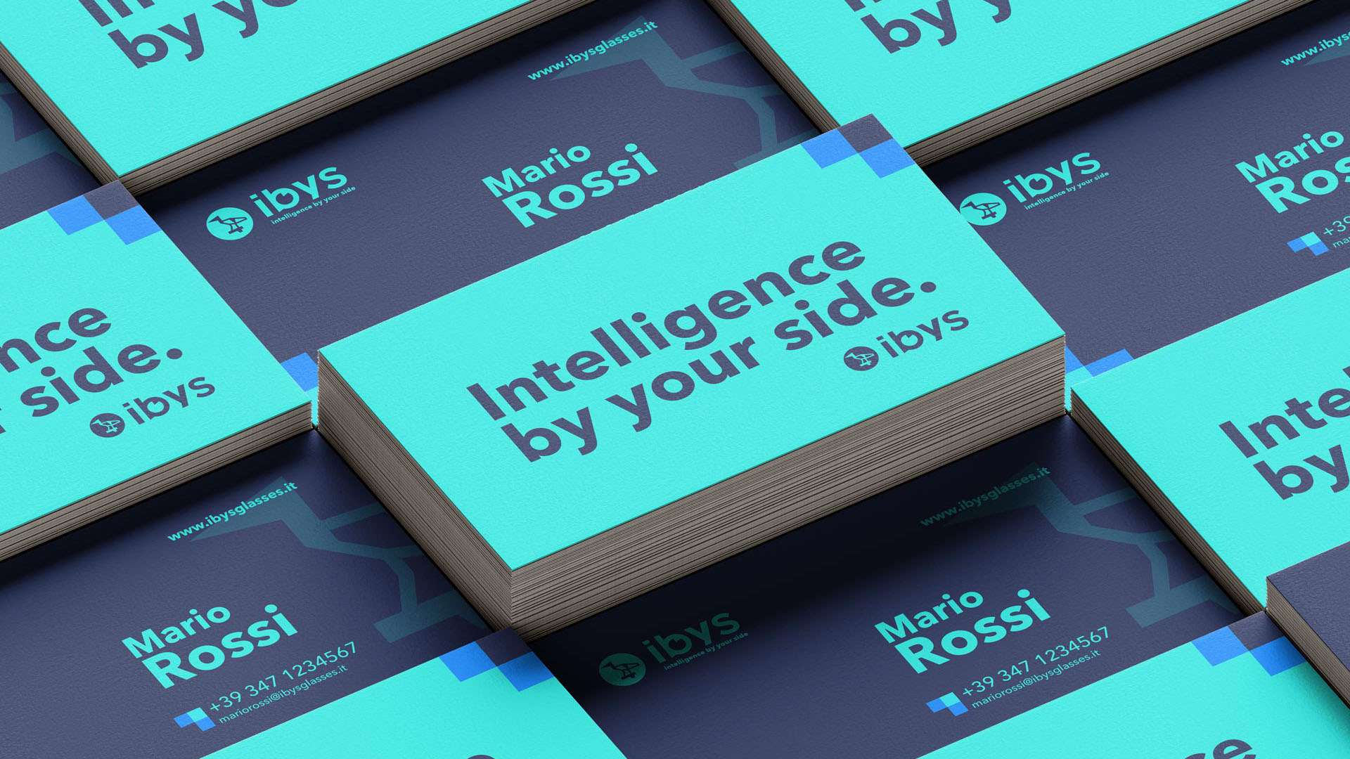 Mockup biglietti da visita ibys SIA